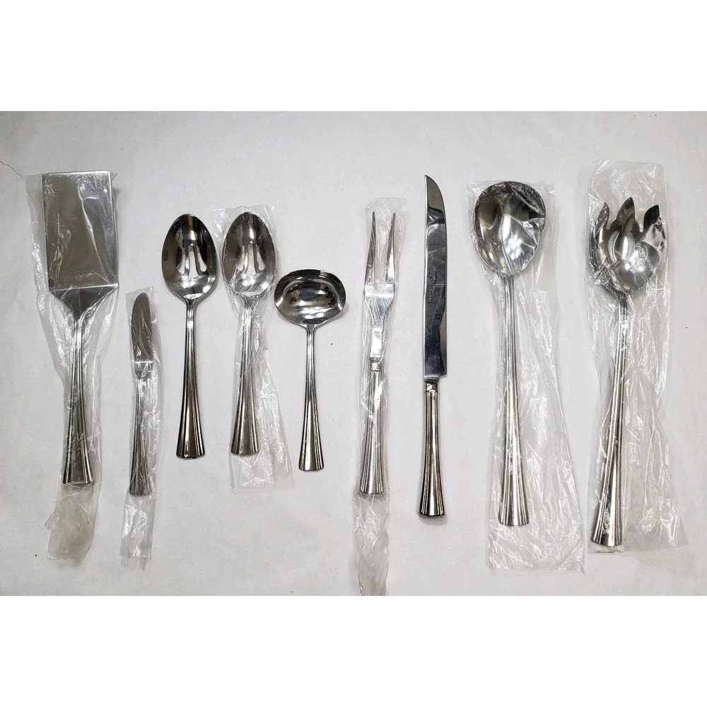 Reed And Barton Stainless Flatware Serving Utensils Salad Spatula Ladle Carving‎